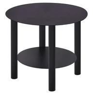 Ławy i stoliki kawowe - Czarny metalowy stolik kawowy w stylu loft E2-C98 - miniaturka - grafika 1