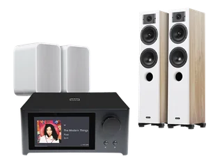 Kino domowe NAD C 700 V2 (czarny) + Diva 5 (biały) + Pulse Flex 2i (biały) - Kino domowe - miniaturka - grafika 1