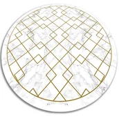 Dywany - Dywan okrągły winylowy do domu okrągła zdobiony marmur fi110 cm - miniaturka - grafika 1