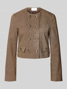 Żakiet o kroju regular fit z dodatkiem wiskozy i lamowanymi kieszeniami - Marynarki i żakiety damskie - miniaturka - grafika 1