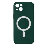 Etui i futerały do telefonów - Etui kompatybilne z Magsafe do iPhone'a 14 Półsztywne, miękkie w dotyku, zielone - miniaturka - grafika 1
