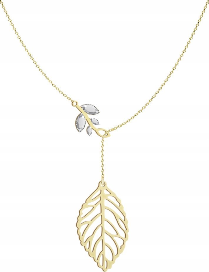 Radziszewska Jewellery Naszyjnik Pozłacany Krawat z Liściem