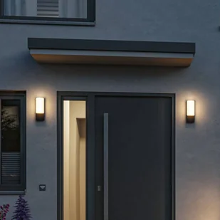 Paulmann kinkiet zewnętrzny LED Bonnie, aluminium, antracyt, czujnik - Lampy ogrodowe - miniaturka - grafika 1