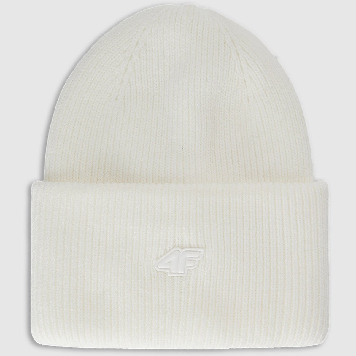 Czapka 4F Zimowa Beanie Uniseks Złamana Biel 4FWAW25ACAPU562 Złamana biel