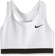 Biustonosze - Nike Kobiety Swoosh Band Bra Non Pad BV3900 Biustonosz Sportowy, Biały/Czarny, XXL - miniaturka - grafika 1