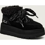 Śniegowce damskie - Karl Lagerfeld Śniegowce SKYLAR | zamsz - miniaturka - grafika 1