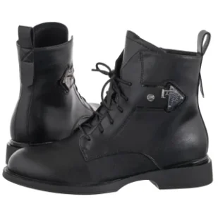 Botki Czarne N3115-01/00-8 (MA1440-a) Maciejka - Botki damskie - miniaturka - grafika 1
