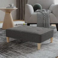Pufy i podnóżki - shumee shumee Podnóżek ciemnoszary 78x56x32 tapicerowany tkaniną - miniaturka - grafika 1