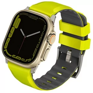 Pasek Uniq Linus Airosoft Silicone do Apple Watch Series 1/2/3/4/5/6/7/8/SE/SE2/Ultra 42-49 mm Limonkowy (8886463684399) - Akcesoria do smartwatchy - miniaturka - grafika 1