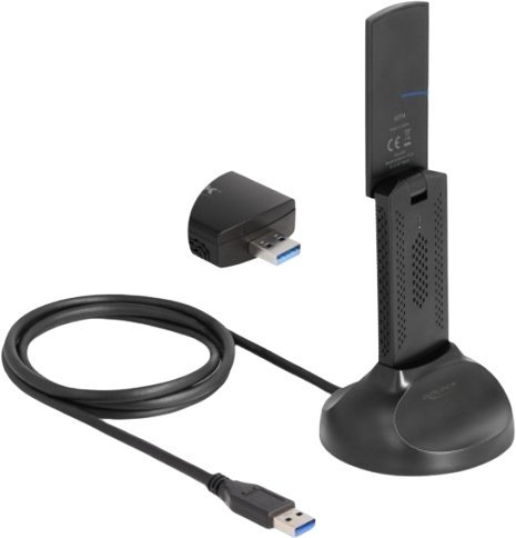 Karta sieciowa Delock Delock Wi-Fi 6E Dualband WLAN USB Adapter AX5400 2 x 2402 + 574 Mbps 12774