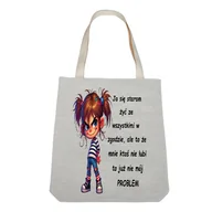 Torebki damskie - Torba na ramię jasny beż 33x38 Mi 043 - miniaturka - grafika 1