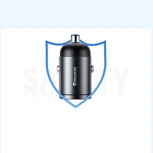 Baseus Tiny Star PPS mini ładowarka samochodowa USB Typ C 30W Quick Charge 3.0 PD 3.0 + kabel USB Typ C / Lightning 1m szary (TZVCHX-0G) - Ładowarki samochodowe - miniaturka - grafika 20