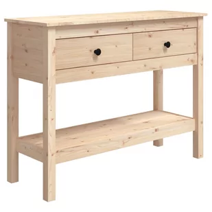 Lumarko Stolik konsolowy, 100x35x75 cm, lite drewno sosnowe - Konsole i sekretarzyki - miniaturka - grafika 3