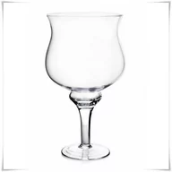 Świeczniki - Świecznik szklany na nóżce, lampion, kielich ANKA H-30 D-16 - miniaturka - grafika 1