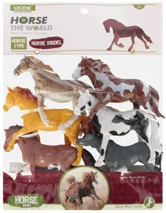 Zwierzęta domowe 6 sztuk. Konie - Lalki dla dziewczynek - miniaturka - grafika 1