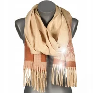 Apaszki i szaliki damskie - Duży Szalik Damski bawełniany ciepły chusta jesień - miniaturka - grafika 1