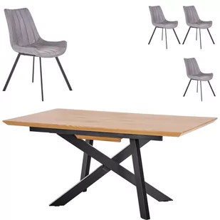 Zestaw Stół Capital + Krzesła K-279 Halmar 6 - Stoły z krzesłami - miniaturka - grafika 1
