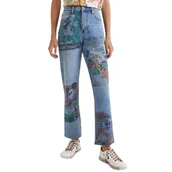 Spodnie damskie - Spodnie damskie Desigual jeansy z nadrukiem Mickey Mouse-XL - miniaturka - grafika 1