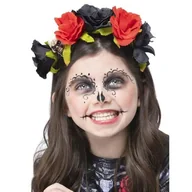 Dodatki do strojów karnawałowych - Opaska dziecięca z różami los muertos - miniaturka - grafika 1