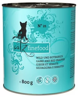 Catz Finefood N.21 Dziczyzna i Karmazyn Puszka 800g 12082 - Mokra karma dla kotów - miniaturka - grafika 1