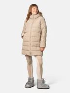 Kurtki damskie - KARI TRAA Płaszcz zimowy "Linn" w kolorze szarobrązowym - miniaturka - grafika 1