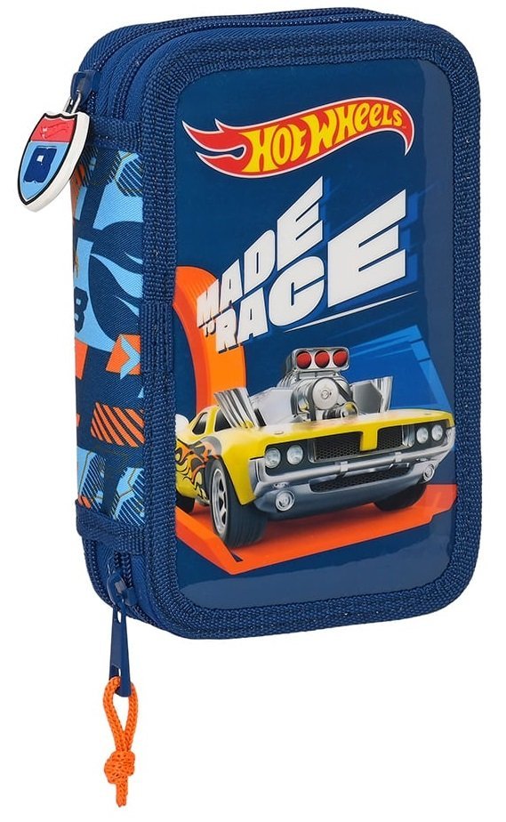 Piórnik Hot Wheels z Wyposażeniem Dwukomorowy