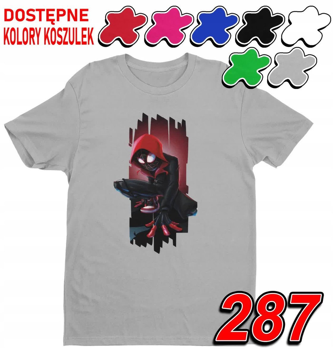 Dziecięca Koszulka Z Nadrukiem Avengers Spiderman Morales- L 146-152