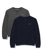 Bluzy męskie - Crosshatch Bluza męska Traymax Crew, Granatowy/węgiel drzewny, XXL - miniaturka - grafika 1