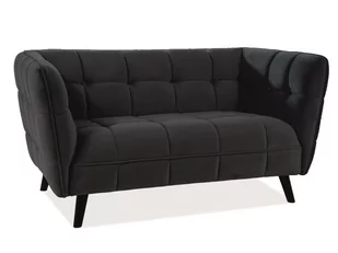 Signal Sofa CASTELLO VELVET 2 Bluvel 19 czarny CASTELLO2V19 - Sofy i kanapy - miniaturka - grafika 1