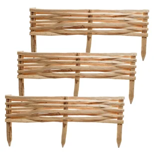 RABATKA Z ŁUPANEJ LESZCZYNY PŁOTEK OBRZEŻE PALISADA 90x20cm - 3 SZTUKI - Ogrodzenia - miniaturka - grafika 1