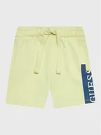Spodenki damskie - Guess Szorty sportowe N3GD03 KA6R0 Żółty Relaxed Fit - miniaturka - grafika 1