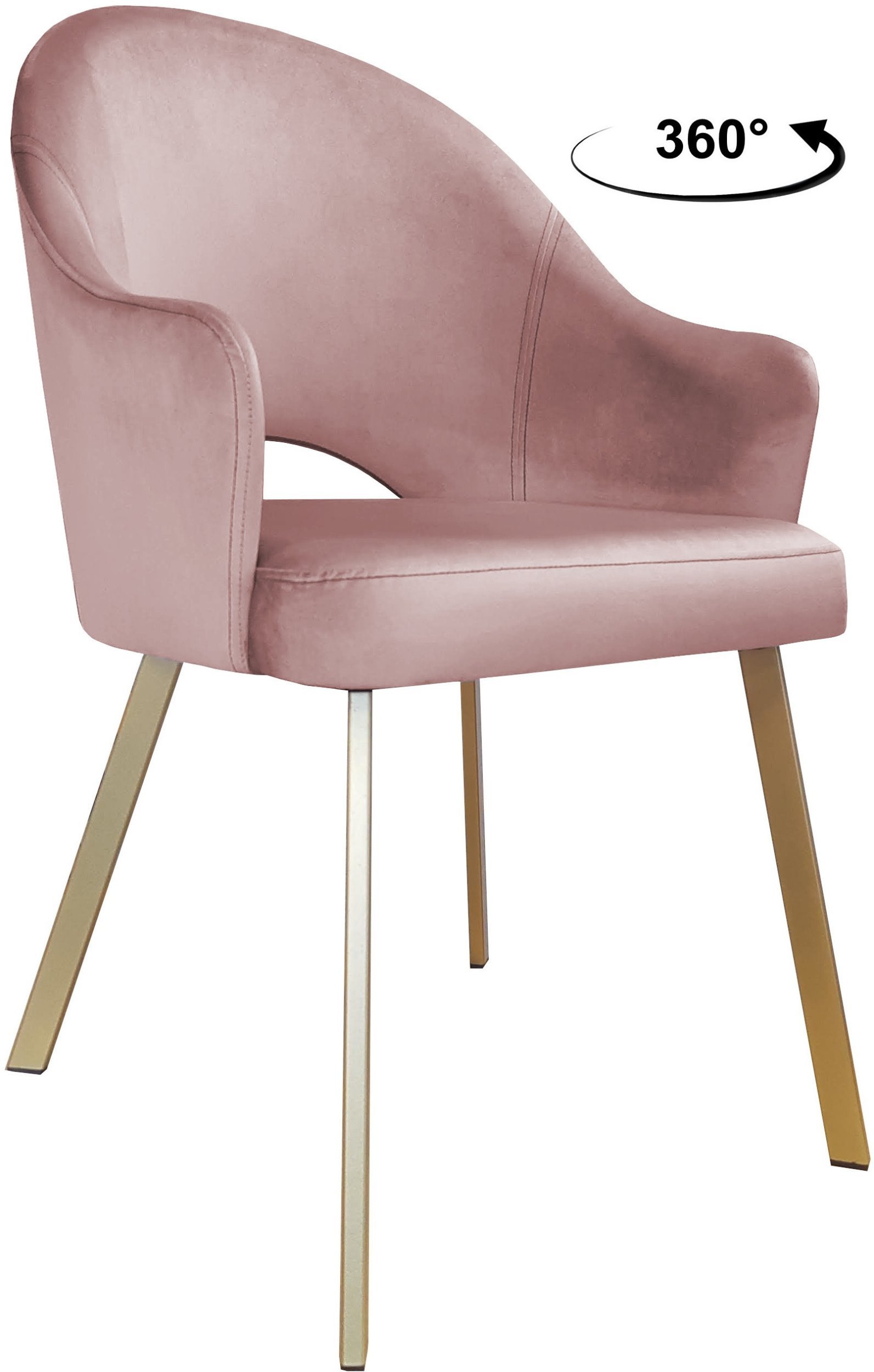 Krzesło obrotowe Velvet podstawa Profil złota MG58