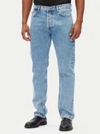 Spodnie męskie - Pepe Jeans Jeansy PM207394 Niebieski Straight Fit - miniaturka - grafika 1