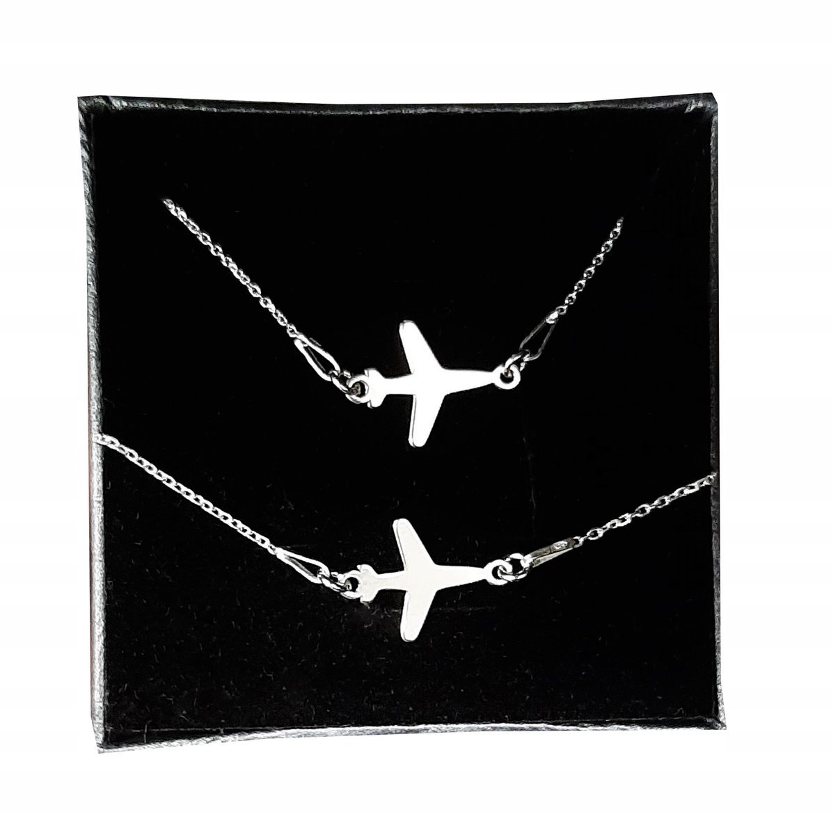 Komplet biżuterii srebrnej SAMOLOT SREBRO 925