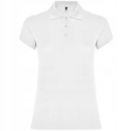 Koszulki i topy damskie - Koszulka POLO Damska Bawełna PIQUE Roly STAR 6634 BIAŁA L - miniaturka - grafika 1