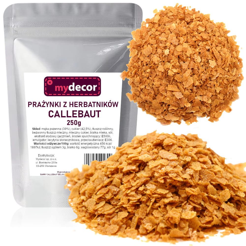 CHRUPIĄCE PRAŻYNKI z herbatników posypka CRISPY FLAKES CALLEBAUT 250g