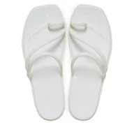 Klapki i japonki damskie - Japonki Crocs Miami Toe Loop Sandal 209862 Beżowy - miniaturka - grafika 1