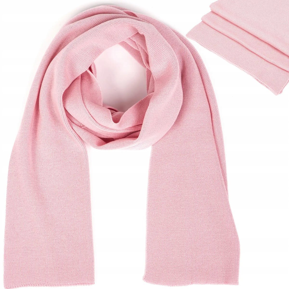 Duży szal wełniany miękki gruby szalik damski ciepły elegancki 100% WEŁNY