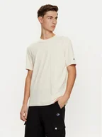 Koszulki męskie - Champion T-Shirt 220713 Beżowy Regular Fit - miniaturka - grafika 1