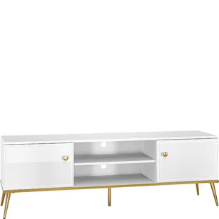 Szafka RTV 06 Goldin ML Meble Biały, Biały Alpejski - Szafki RTV - miniaturka - grafika 1