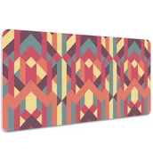 Podkładki na biurko - Mata z nadrukiem na biurko Kolorowe linie 100x50 cm, Dywanomat - miniaturka - grafika 1