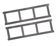 Meble modułowe i akcesoria - Bok 2 Szt Do Regału Drewnianego Lsr Ramka Noga 124,2X33 Cm Szary Drewno Sosnowe / Wamar-Sosenka - miniaturka - grafika 1