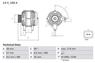 Alternatory - BOSCH Alternator 0 986 083 200 0 986 083 200 - miniaturka - grafika 1