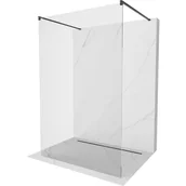 Ścianki i drzwi prysznicowe - Mexen Kioto ścianka prysznicowa wolnostojąca 160 x 200 cm, transparent 8 mm, czarna - miniaturka - grafika 1