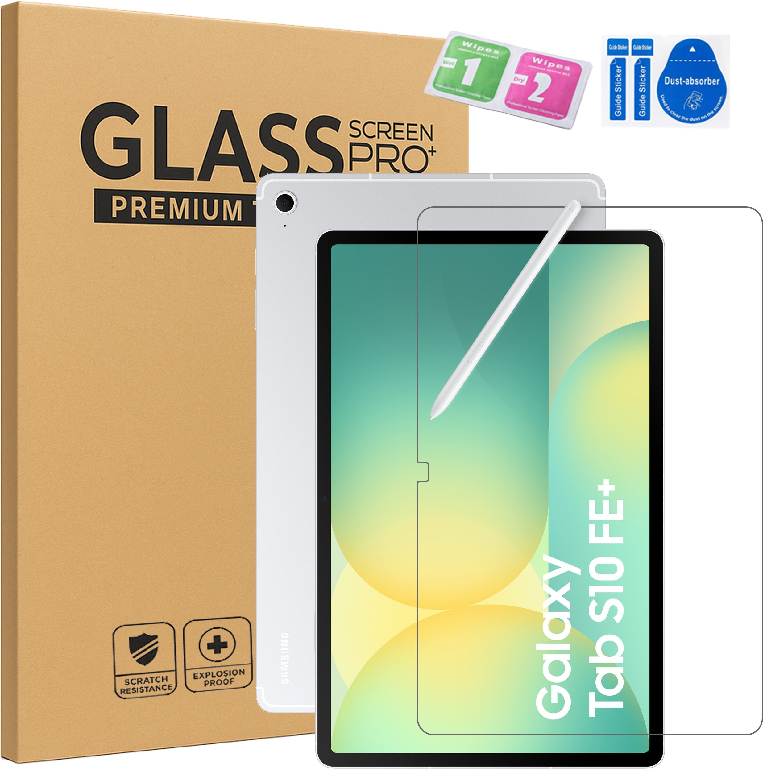 Strado Szkło hartowane do Samsung Galaxy Tab S10 FE Plus S10 FE+ 13.1 - ochrona ekranu 9H, pełne pokrycie, oleofobowe ochronne na tablet 9H 2,5D wycięcia glass