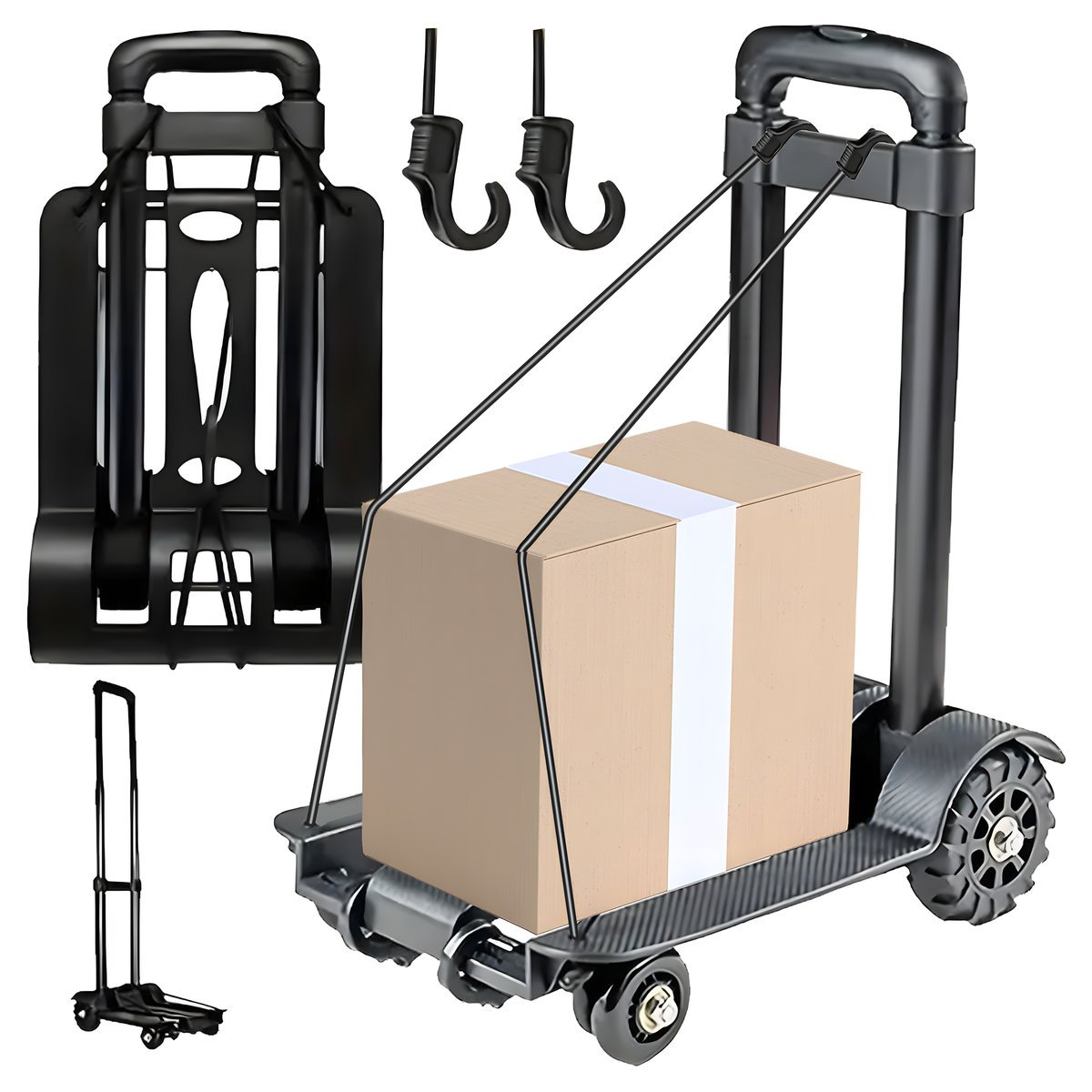 Wózek Transportowy Zakupowy Na Zakupy Składany Teleskopowa Rączka 40 Kg