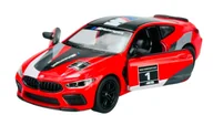Samochody i pojazdy dla dzieci - KINSMART BMW M8 COMPETITION COUPE CZERWONY 1:38 BEZ PUDEŁKA KT5425 - miniaturka - grafika 1