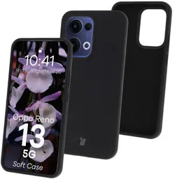 Bizon Silikonowe etui Soft Case do Oppo Reno13, czarne - Etui i futerały do telefonów - miniaturka - grafika 1