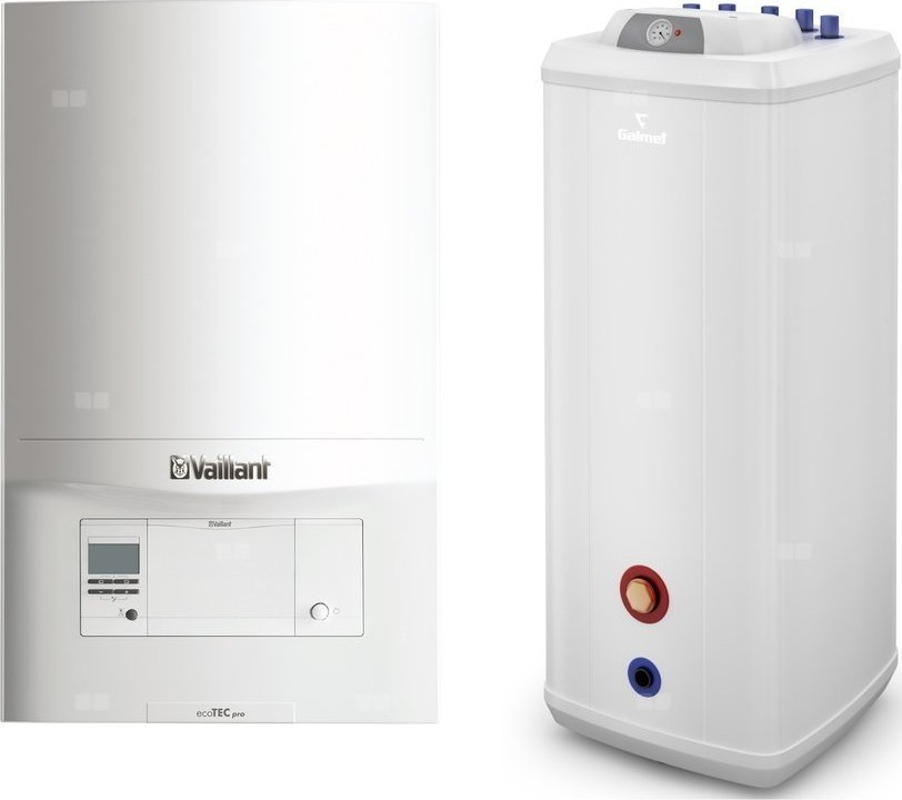 Vaillant Piec gazowy Pakiet VC ecoTEC pro 186 + Vulcan 140 l stojący + czujnik temp. c.w.u.