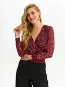 Bluzki damskie - Bluzka damska bluzka długi rękaw różowa - SBD1482RO o dopasowanym kroju, z długim rękawem - TOP SECRET - Odzieżowy sklep internetowy TOP SECRET - miniaturka - grafika 1